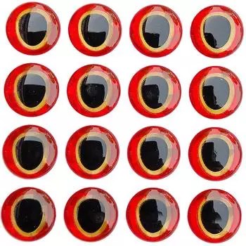 Наклейки с глазами на приманку для рыбалки 10 мм, 3D-голографические 6mm красный