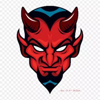 Наклейки с изображением дьявола, сатаны, утюга с термопереносной печатью, виниловые нашивки, наклейки для одежды, аппликации «сделай сам», моющиеся нашивки