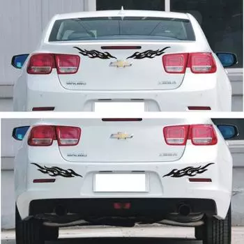 Наклейки с изображением пламени для автомобилей и мотоциклов, светоотражающие покрытия, царапины, персонализированные наклейки на зеркала заднего вида, автомобильные аксессуары, наклейки для декора автомобиля