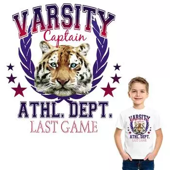 Наклейки с изображением тигра для одежды, аксессуары «сделай сам», модные наклейки, термопереводные наклейки для одежды, нашивка с изображением тигра 7.1x8cm