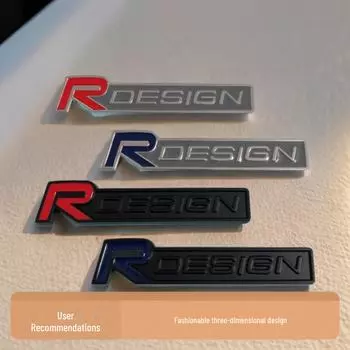 Наклейки с логотипом на крыло Volvo RDESIGN для S40V60XC90 — украсьте свой модифицированный автомобиль! red R чёрный