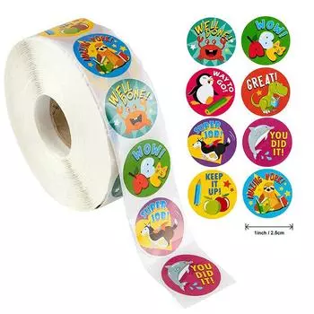 Наклейки с мультяшными животными, самоклеящиеся наклейки с наклейками для детей