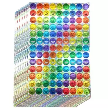 Наклейки с наградой La Kissa, милые блестящие наклейки, приучение к туалету, улыбка, 1170 штук, блестки (10 Улыбок)