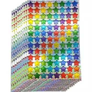 Наклейки с наградой La Kissa, милые блестящие наклейки, звездочки, приучение к туалету, 1040 штук, блестки (10 звезд)