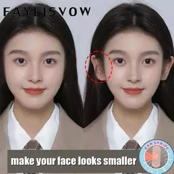 Наклейки с V-образным лицом, шпон для ушей эльфа, вертикальные наклейки для ушей, подставка для коррекции ушей, наклейка со стереотипами для фото, модная наклейка для лица белый