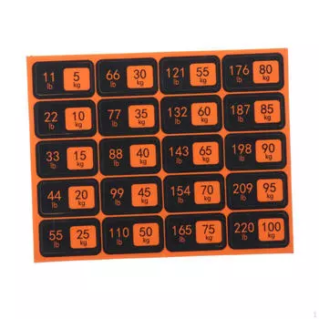 Наклейки с весом, стопка этикеток, самоклеящиеся бирки на черном фоне, от 11 до 220 фунтов для