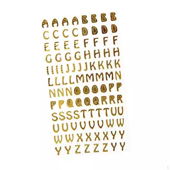Наклейки с заглавными буквами Переводные картинки DIY Поделки Искусство Изготовление для детей Женщины Алфавит Почтовые ящики Этикетки Gold