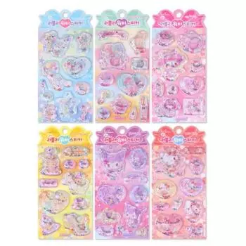 Наклейки Sanrio Lovely Water 6 видов Cinnamoroll + Little Twin Star + My Melody + Pom Pom Purin + Kuromi + Hello Kitty, популярный персонаж в Корее