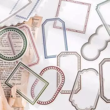 Наклейки серии Frame Наклейки для домашних животных Винтажные наклейки для канцелярских принадлежностей с механизмом памяти Наклейки серии Frame 1