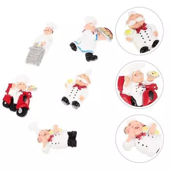 Наклейки Шеф-повар Магнит на холодильник Магниты в форме мини-магнитной доски Смола Холодильник Офис