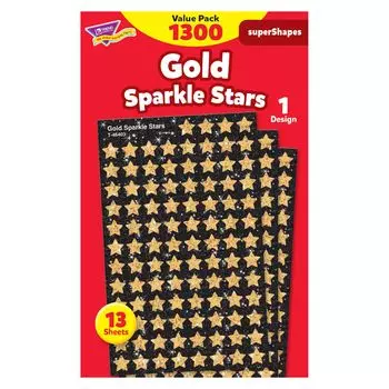 Наклейки Trend Glitter Stars Gold Sparkle Stars Value Pack 1300 шт. T46935