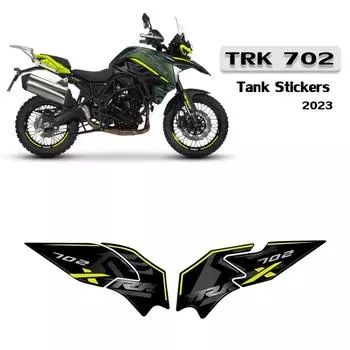 Наклейки TRK 702 X для Benelli TRK 702X 2023, мотоциклетные 3D гелевые эпоксидные наклейки, защита бака, накладка TRK 702 X, наклейки на бак темно серый