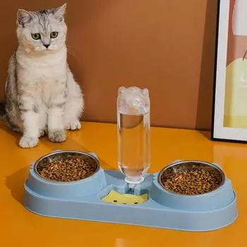 Наклонен для защиты шеи вашего питомца. Автоматический дозатор воды легко снимается. зелёный