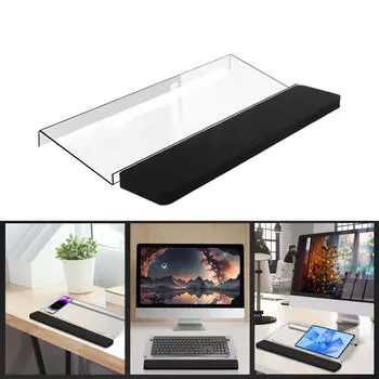 Наклонная подставка для компьютерной клавиатуры и подставка для запястья, стол для экономии места, акриловая подставка