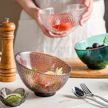 Наклонная стеклянная чаша поднос для фруктов прозрачная тарелка для демонстрации закусок кухонная обеденная барная посуда