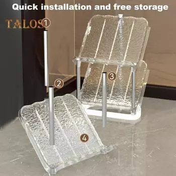 Наклонная узкая полка для обуви, 5 ярусов, прочная конструкция, простая сборка, органайзер для хранения обуви, вертикальная полка для обуви Triple Layer прозрачный