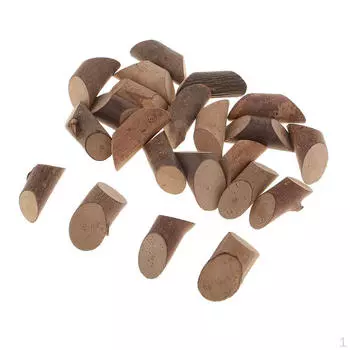 Наклонные блоки из натурального дерева, смешанные размеры, необработанные деревянные блоки