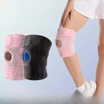 Наколенник для упражнений с одним давлением, баскетбольная езда, альпинизм, поддержка суставов мениска, бег, дышащий наколенник, наколенник Average size (single)