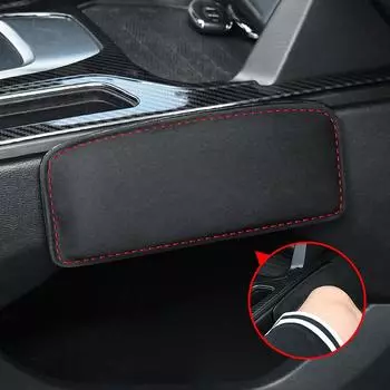 Наколенник из замши и кожи для автомобиля, внутренняя подушка для колена, удобная эластичная подушка, поддержка бедра из пеноматериала с эффектом памяти, аксессуары для салона