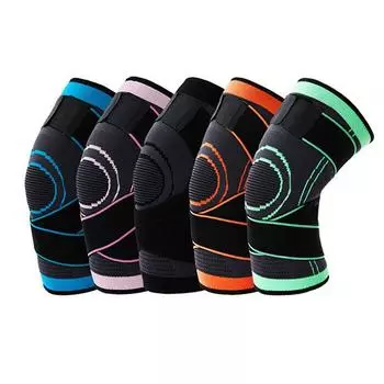 Наколенник, компрессионный бандаж премиум-класса для поддержки колена от боли, повышения стабильности и предотвращения травм колена при ежедневных упражнениях чёрный