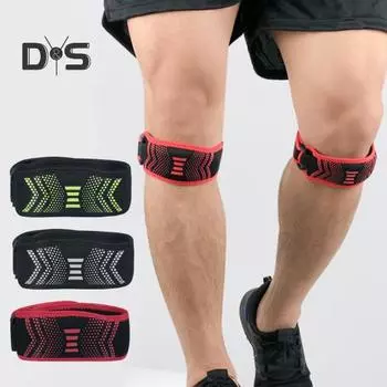 Наколенник Поддержка надколенника Регулируемый бандаж Облегчение боли при тендините Наколенник Защита для спорта на открытом воздухе для бега Баскетбол черный белый