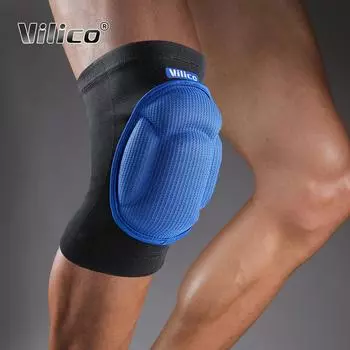 Наколенники Brace для баскетбола на открытом воздухе для мужчин и женщин, амортизирующие наколенники из ЭВА, дышащая, не сдавливающая защитная экипировка синий