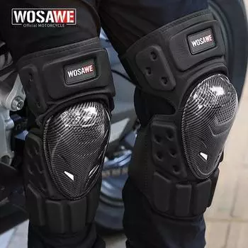 Наколенники для гонок на мотоциклах, ударопрочные наколенники, защита для коленей на велосипеде, защита для мотокросса One Size чёрный