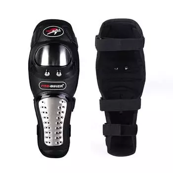 Наколенники для мотоциклов - 4 шт., для взрослых, из нержавеющей стали, для мотоциклов, квадроциклов, мотокросса, наколенники, защита голени, гонки на мотокросс/взрослые наколенники чёрный