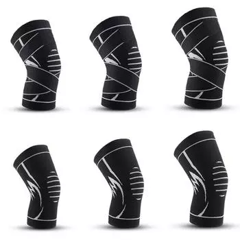 Наколенники для мужчин и женщин, трикотажные компрессионные наколенники для спорта на открытом воздухе, баскетбола, пешего туризма M