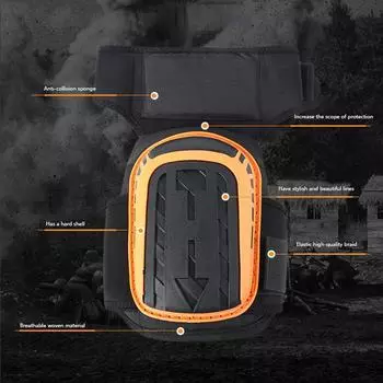 Наколенники для работы, строительства, напольных покрытий, садоводства, уборки, с двойным гелем, толстой пенной подушкой и прочным регулируемым нескользящим ремешком 34CM