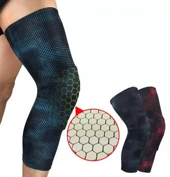 Наколенники для спортзала, спортивные наколенники для фитнеса, эластичные наколенники для мужчин и женщин, компрессионный рукав для защиты суставов M красный