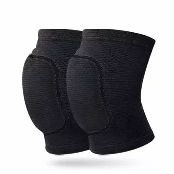 Наколенники для волейбола для мужчин, женщин, детей, мягкие, дышащие, защитные наколенники для футбола, танцев, йоги, тенниса, бега, велоспорта M чёрный