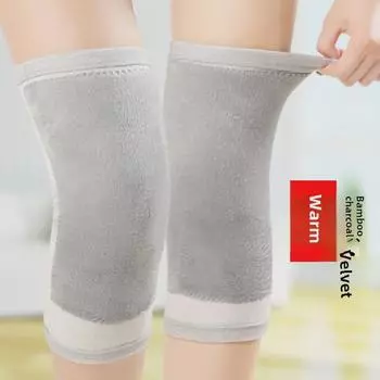 Наколенники из бархата для пожилых людей: Теплая, ветрозащитная поддержка для езды на велосипеде осенью/зимой One Size