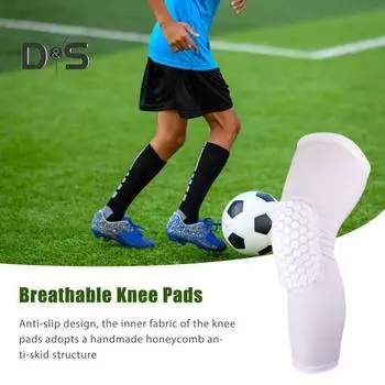 Наколенники компрессионные мягкие длинные рукава для защиты колена для баскетбола, волейбола, футбола, тенниса, спортивных тренировок M чёрный