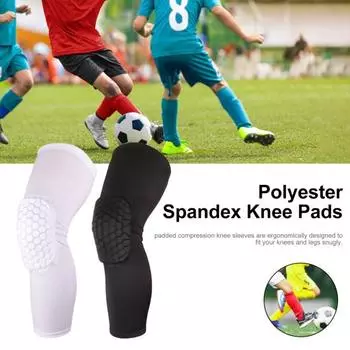 Наколенники компрессионные мягкие длинные рукава для защиты колена для баскетбола L белый