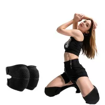 Наколенники мужские и женские, мягкие танцевальные наколенники с регулируемыми ремнями, наколенники для волейбола мужские и женские, наколенники для борьбы Small чёрный