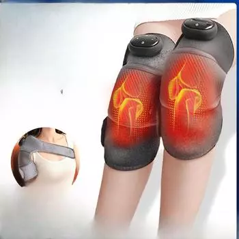 Наколенники с электрическим подогревом, самонагревающийся массажер для колен, теплые старые холодные ноги, горячий компресс на коленный сустав, физиотерапия, артефакт English manual
