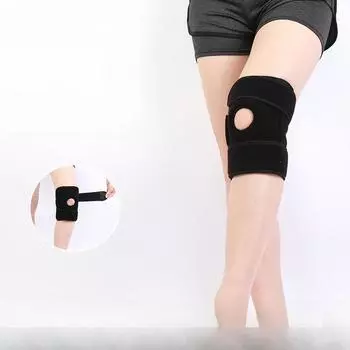 Наколенники с пружинами давления для занятий спортом, бегом, велоспортом, альпинизмом, баскетболом, защитой колен и оборудованием для защиты коленей от тепла one-size-fits-all чёрный