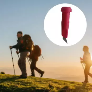 Наконечник для походной палки, аксессуар для походной удочки, палки для ходьбы из полипропилена, лыжи для гор красный