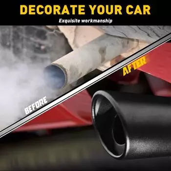 Наконечник глушителя выхлопной трубы автомобиля, алюминиевый сплав, выхлопная труба, черная выхлопная труба, глушитель, наконечник выхлопной трубы, автомобильные круглые аксессуары