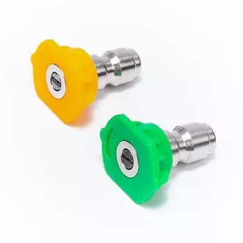 Наконечник сопла для мойки высокого давления Быстрое соединение Веерообразный термостойкий высокопрочный распылитель зелёный