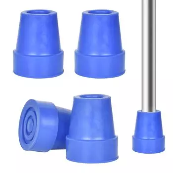 Наконечник трости для треккинговой палки, сменный наконечник трости, набор наконечников трости, амортизирующих при падении, резиновый наконечник трости для ходьбы, походной резиновой палки, синий
