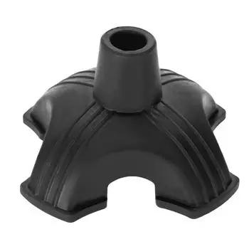 Наконечник трости самостоятельный резиновый с четырьмя опорами противоскользящий коврик для трости для ходьбы 19 мм чёрный