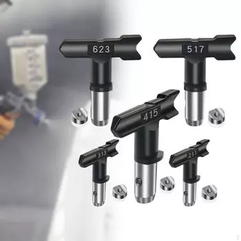 Наконечники для безвоздушного распылителя краски Высокая производительность Простота установки Прочный реверсивный распылительный наконечник для 5Pcs