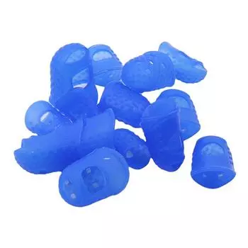 Наконечники для левой гитары, нескользящие, не дающие ожогов, с вытягиванием иглы, шлепанцы, захваты для пальцев One Size синий