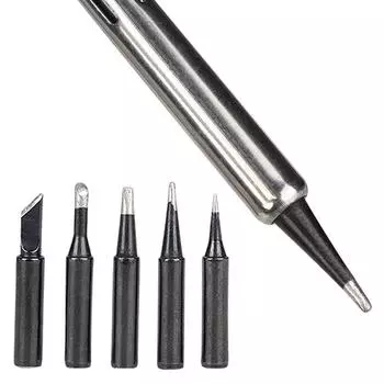 Наконечники для паяльника JCD, черные, 5 шт./компл., 900m-T, бессвинцовый, подходит для 908S, 908, высококачественные сварочные наконечники, паяльная головка