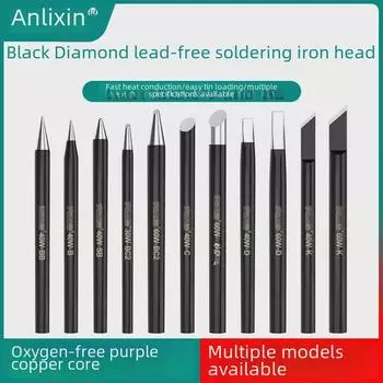 Наконечники паяльника для электронной сварки: 30 Вт, 40 Вт, 60 Вт, заостренная и подковообразная формы, черный бриллиант, внешний нагрев.