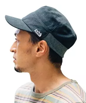 Nakota Linen Cool Rib Work Long and Small Solid Size M Circumference Black Cap, Brim, Lightweight, Men s Women s, Size, Outdoor, Casual, Color, чёрный