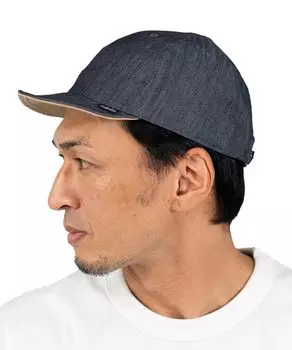 Nakota Нейлоновая джинсовая кепка для активного отдыха и и большая L Темно-индиго x бежевая кепка, кепка, джинсовая, мужская, женская, весна, лето, осень, индиго, синий, размер,