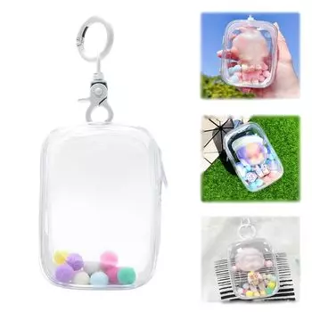 nalaina Швейная сумка-чехол Ita Bag Прозрачный держатель для кукол, сумка для чучел животных, сумка для хранения на выход, ПВХ, водонепроницаемая, с брелком
